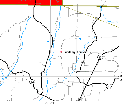 Findley township, MO map