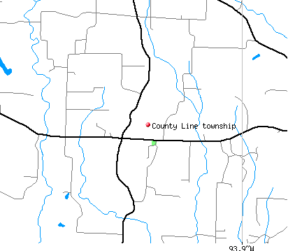 County Line township, AR map
