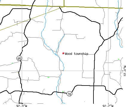 Wood township, MO map