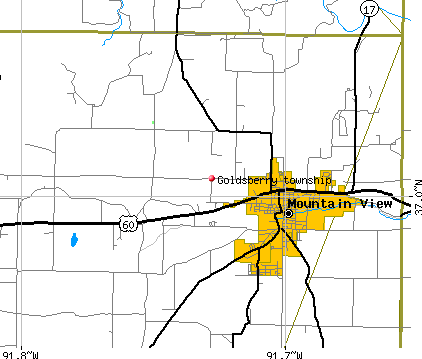 Goldsberry township, MO map