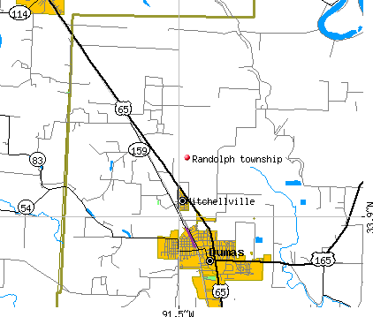 Randolph township, AR map