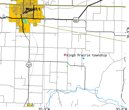 Kings Prairie township, MO map