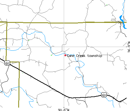 Cane Creek township, MO map