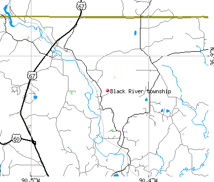 Black River township, MO map