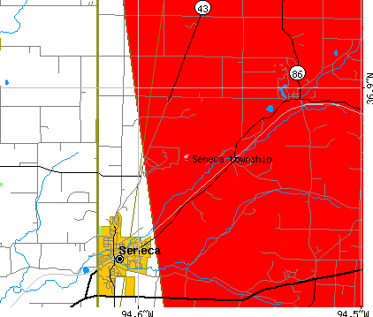 Seneca township, MO map