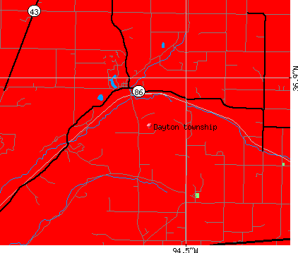 Dayton township, MO map