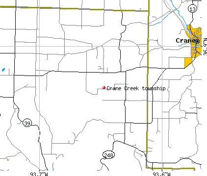 Crane Creek township, MO map