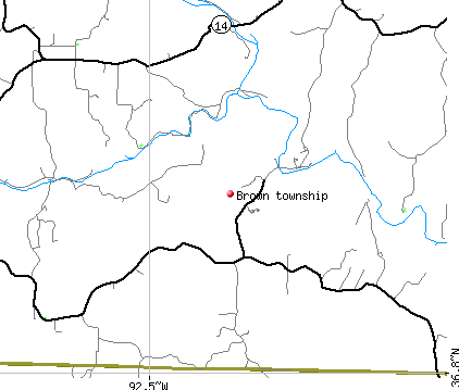 Brown township, MO map