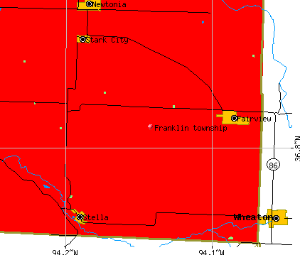 Franklin township, MO map