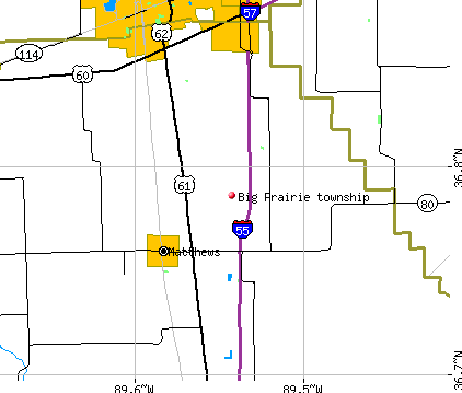 Big Prairie township, MO map