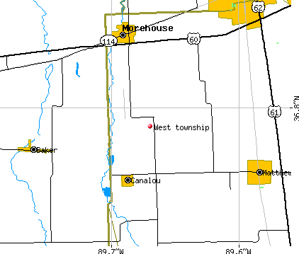 West township, MO map