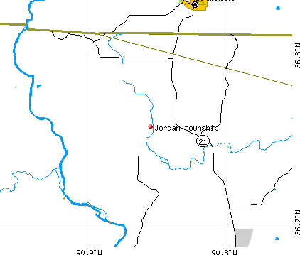 Jordan township, MO map