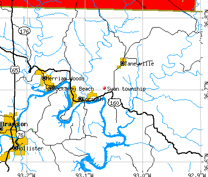 Swan township, MO map