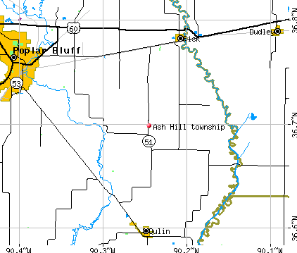 Ash Hill township, MO map