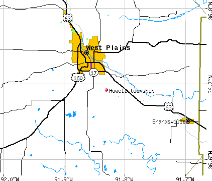 Howell township, MO map