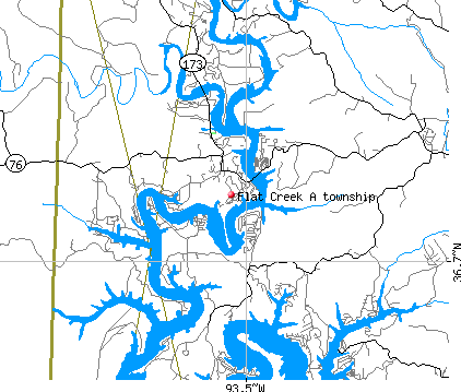 Flat Creek A township, MO map
