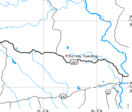 Shirley township, MO map