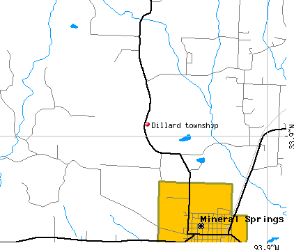 Dillard township, AR map