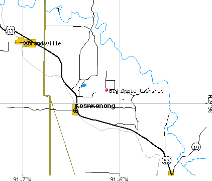 Big Apple township, MO map