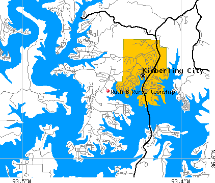 Ruth B Rural township, MO map