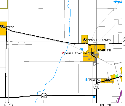 Lewis township, MO map