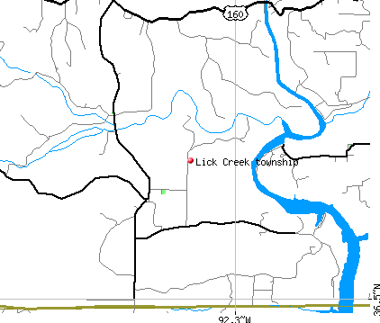 Lick Creek township, MO map