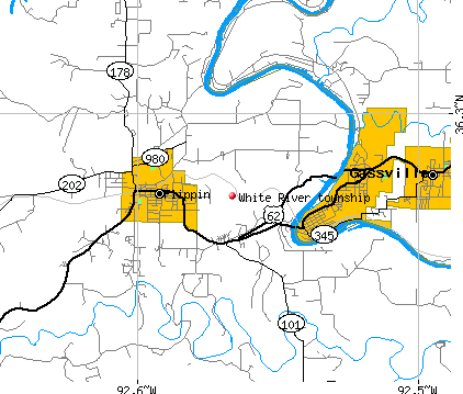 White River township, AR map