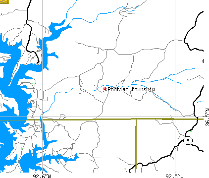 Pontiac township, MO map