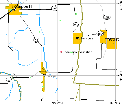 Freeborn township, MO map