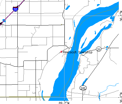Pemiscot township, MO map
