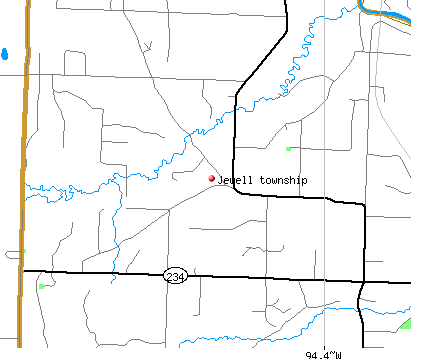 Jewell township, AR map