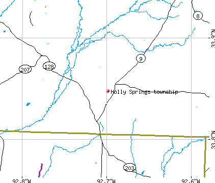 Holly Springs township, AR map