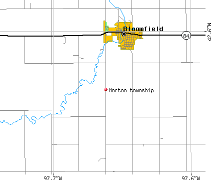 Morton township, NE map