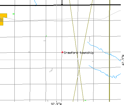Crawford township, NE map