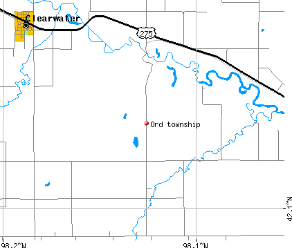 Ord township, NE map