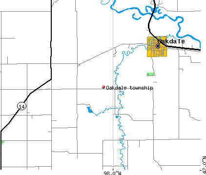 Oakdale township, NE map