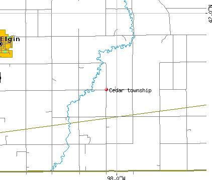 Cedar township, NE map