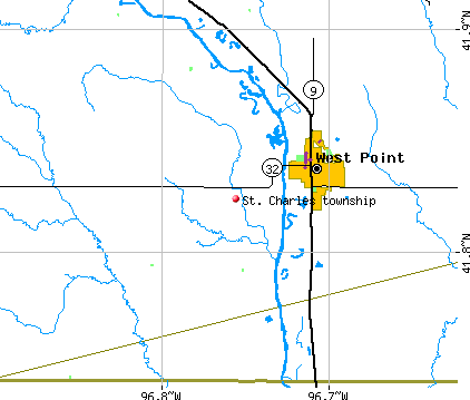 St. Charles township, NE map