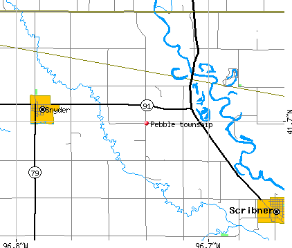Pebble township, NE map