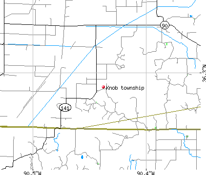Knob township, AR map