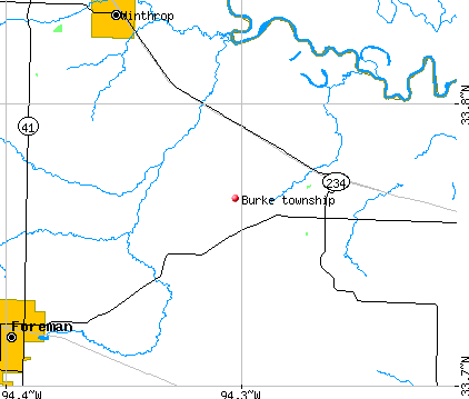 Burke township, AR map