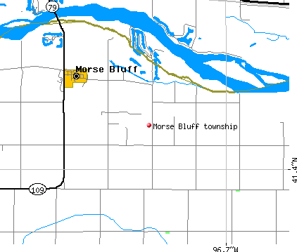 Morse Bluff township, NE map