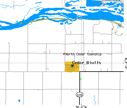 North Cedar township, NE map