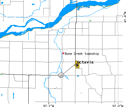 Bone Creek township, NE map