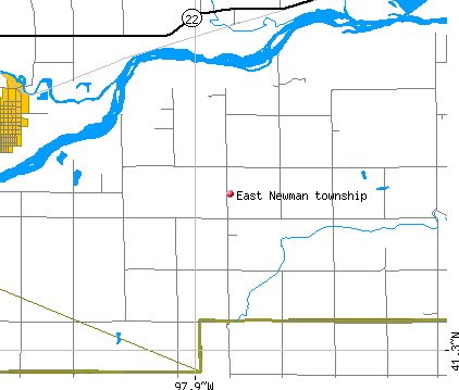 East Newman township, NE map