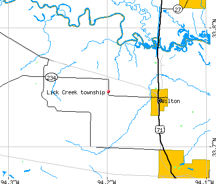 Lick Creek township, AR map
