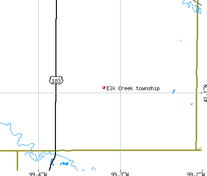 Elk Creek township, NE map