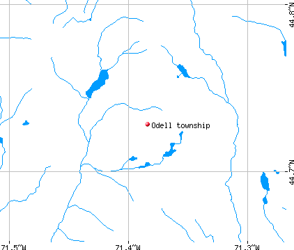 Odell township, NH map