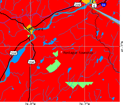 Montague township, NJ map