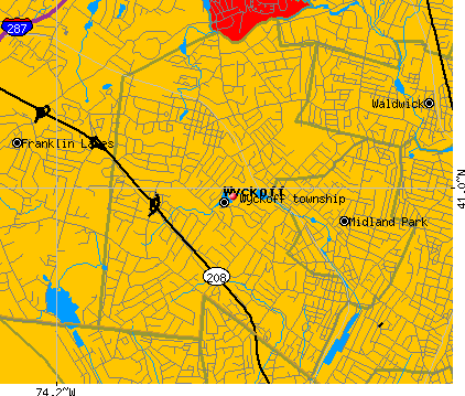 Wyckoff township, NJ map